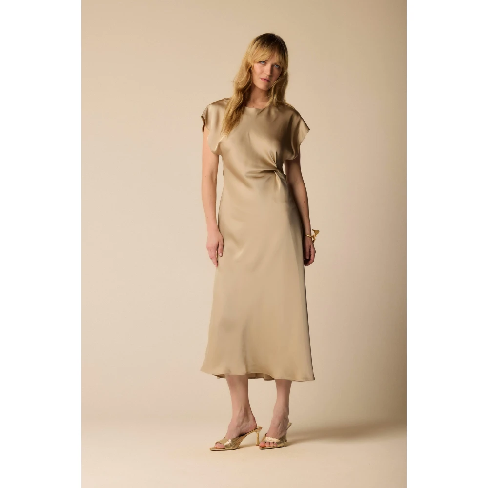 Kocca Elegante Midi Jurken voor Vrouwen Brown Dames