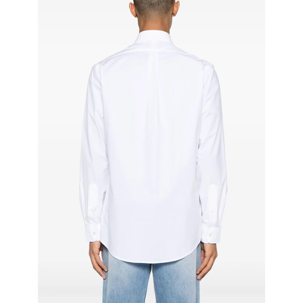 Polo Ralph Lauren Poplin Button-Down Overhemd met Elastaan White Heren