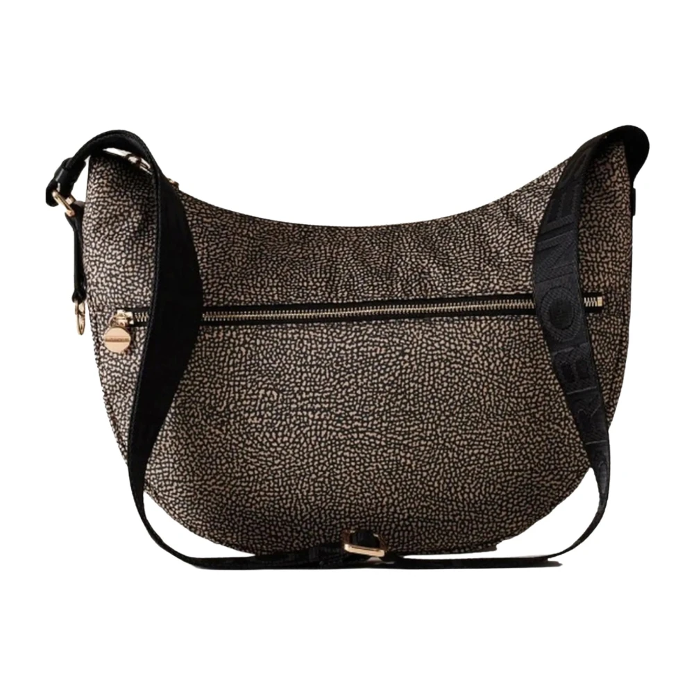 Borbonese Women's Black Luna Bag Middle - Shoulder Bags - One Size - Bags