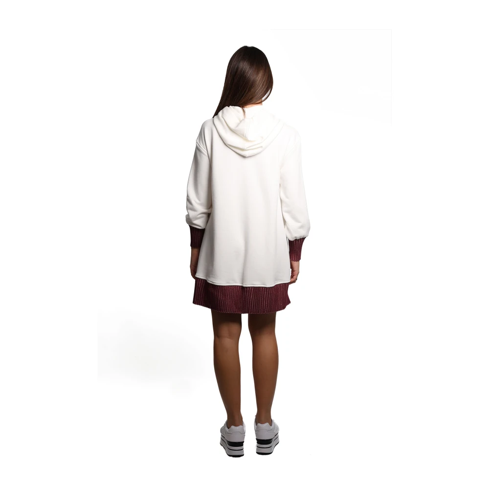Jijil Bordeaux Hoodie Jurk Beige Dames