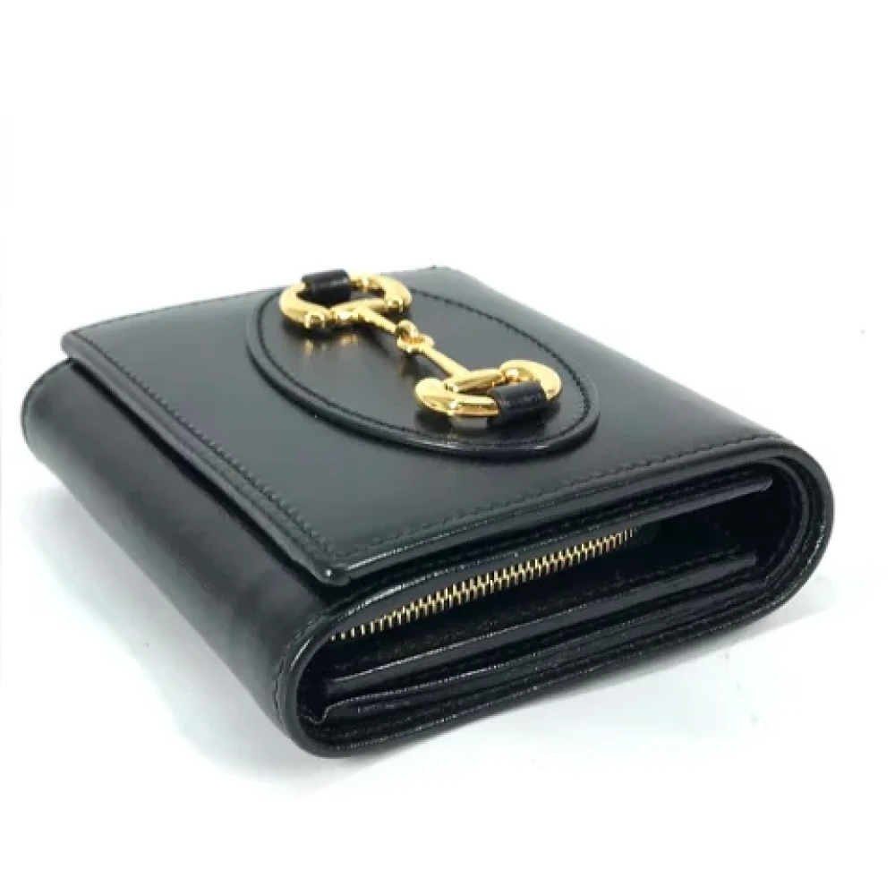 Gucci Vintage Pre-owned Leather wallets Black Dames