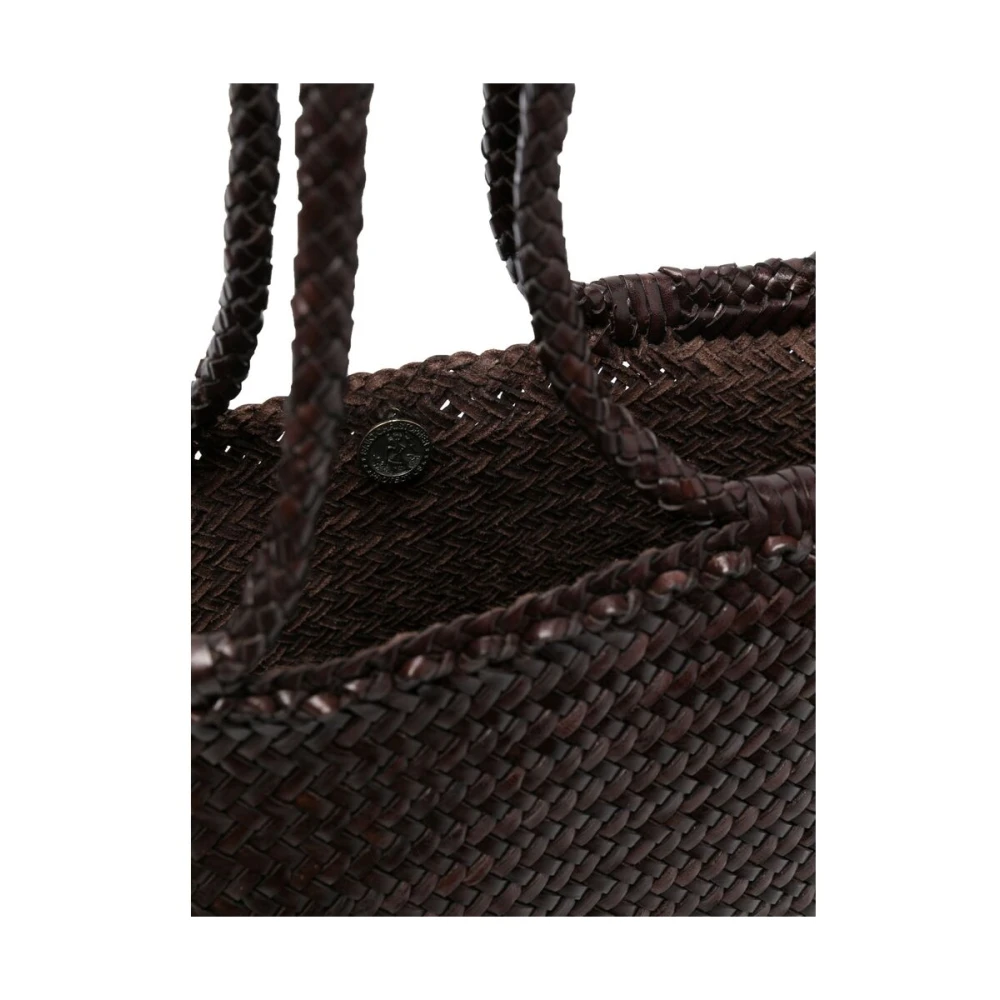 Dragon Diffusion Bruin Lederen Gevlochten Handtas Brown Dames