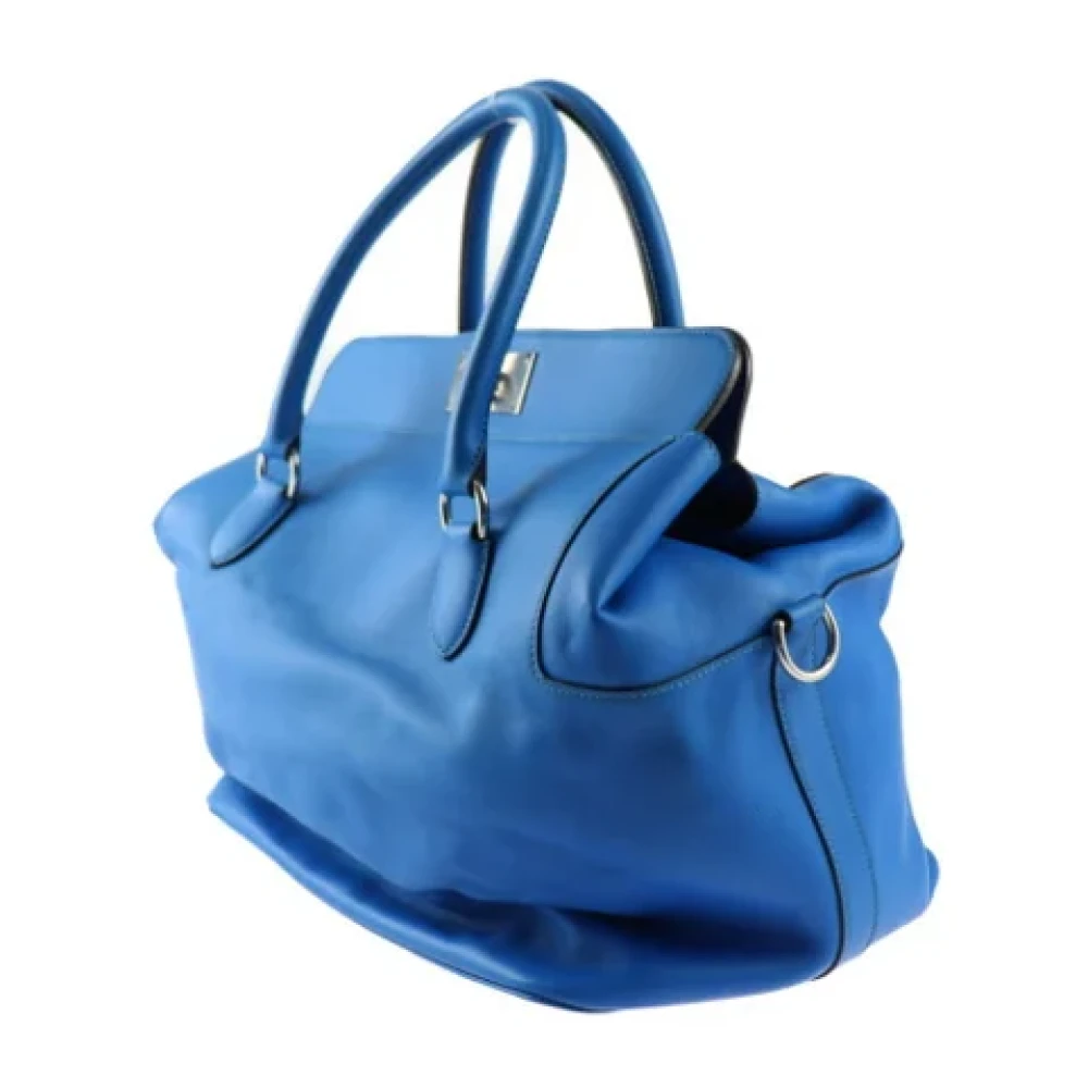 Hermès Vintage Pre-owned Fabric handbags Blue Dames