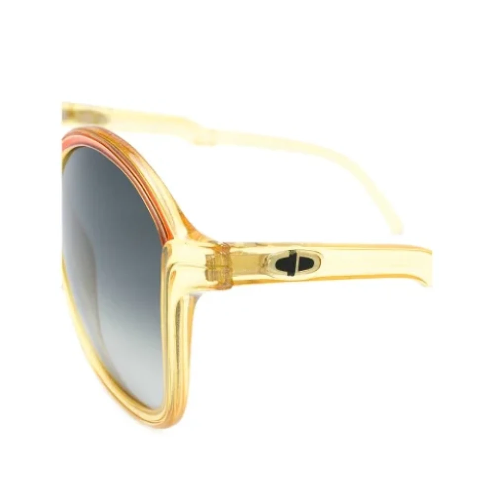 Dior Vintage Pre-owned Acetate sunglasses Yellow Dames