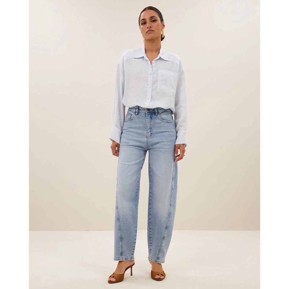 By-Bar Denim Begum Broek Blue Dames