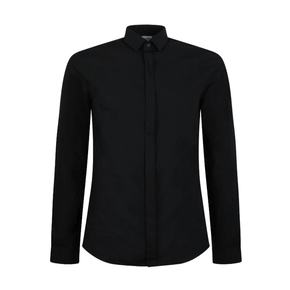 Calvin Klein Moderne Elegantie Poplin Overhemd Black Heren