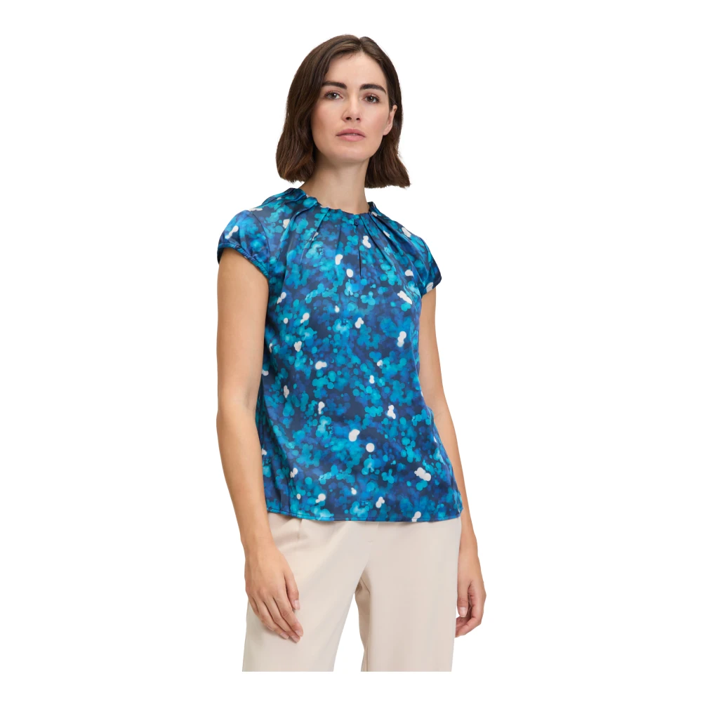 Betty & Co Betoverende korte mouwen blouse Blue Dames