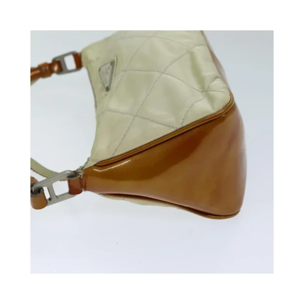 Prada Vintage Pre-owned Nylon prada-bags Beige Dames