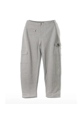 Grå Heavy Terry Böjda Joggers
