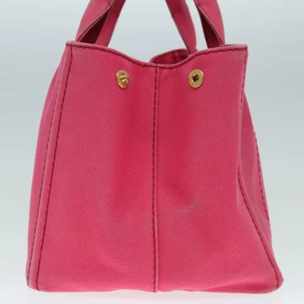 Prada Vintage Pre-owned Canvas handbags Pink Dames