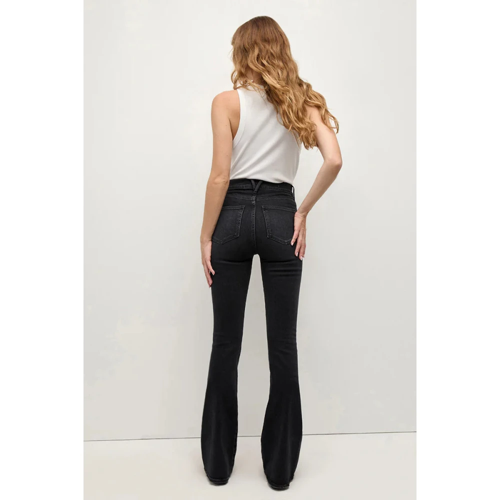 Veronica Beard Hoge Taille Skinny-Flare Jeans Black Dames