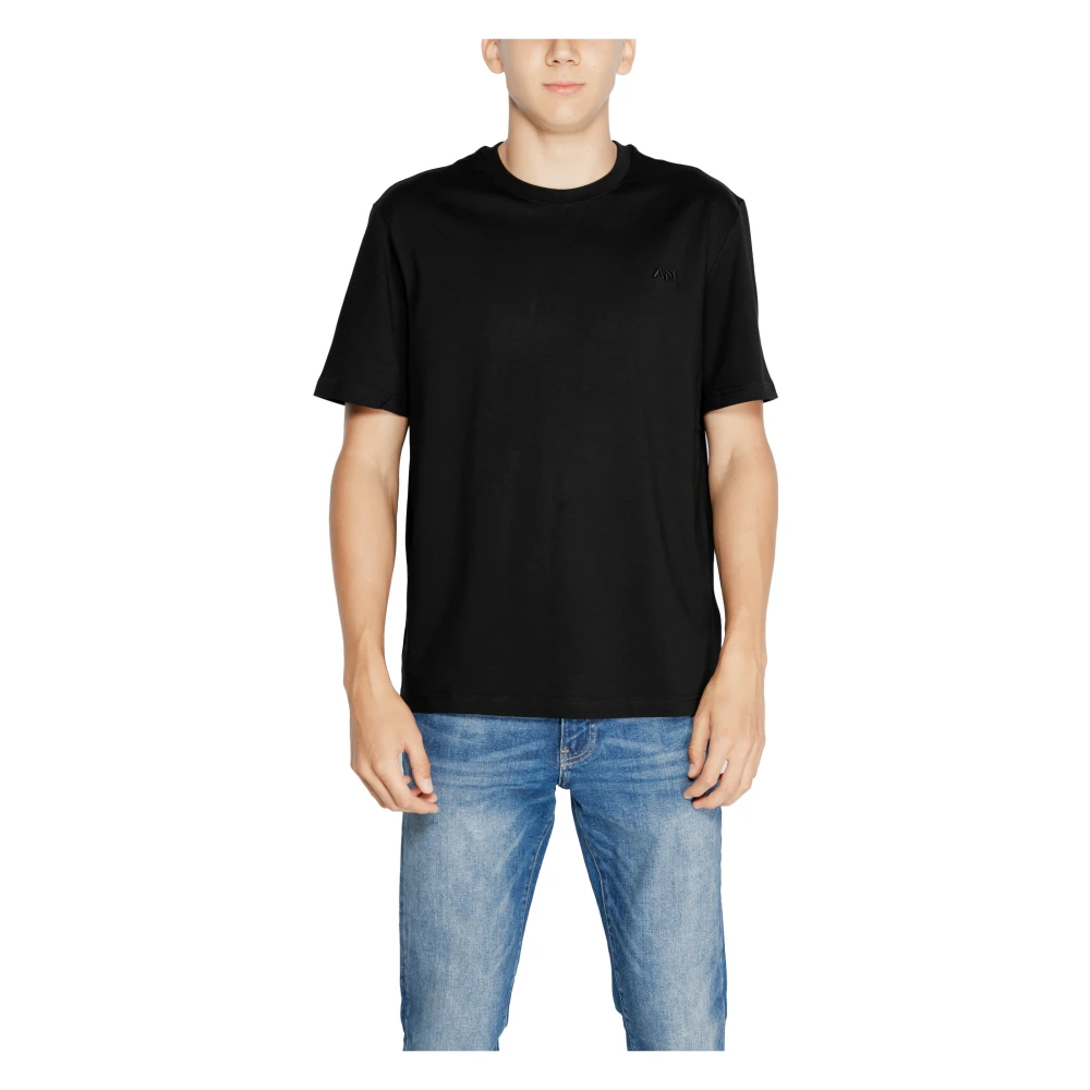 Antony Morato Zwarte Katoenen Heren Tee Herfst Winter Collectie Black Heren