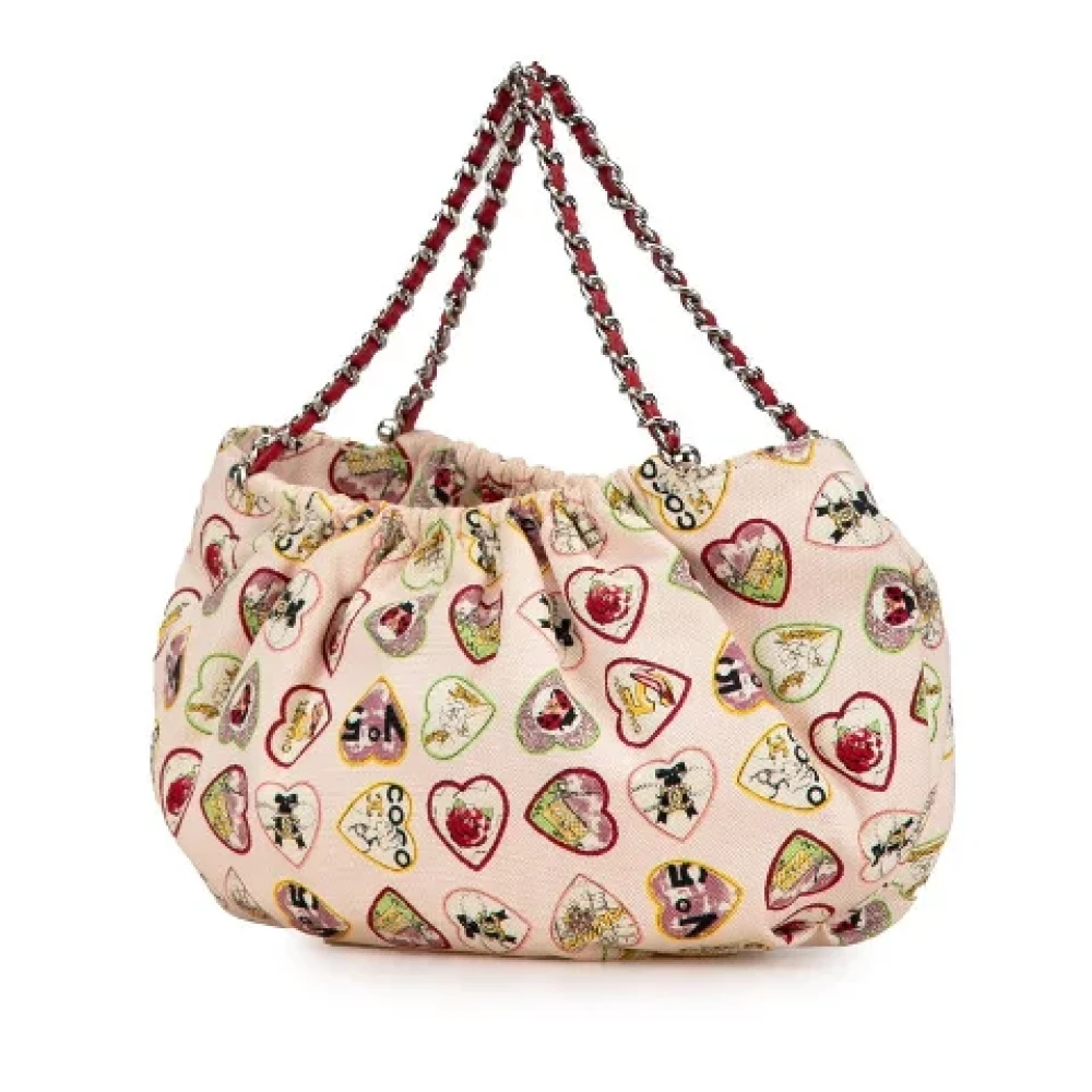 Chanel Vintage Pre-owned Canvas handbags Pink Dames
