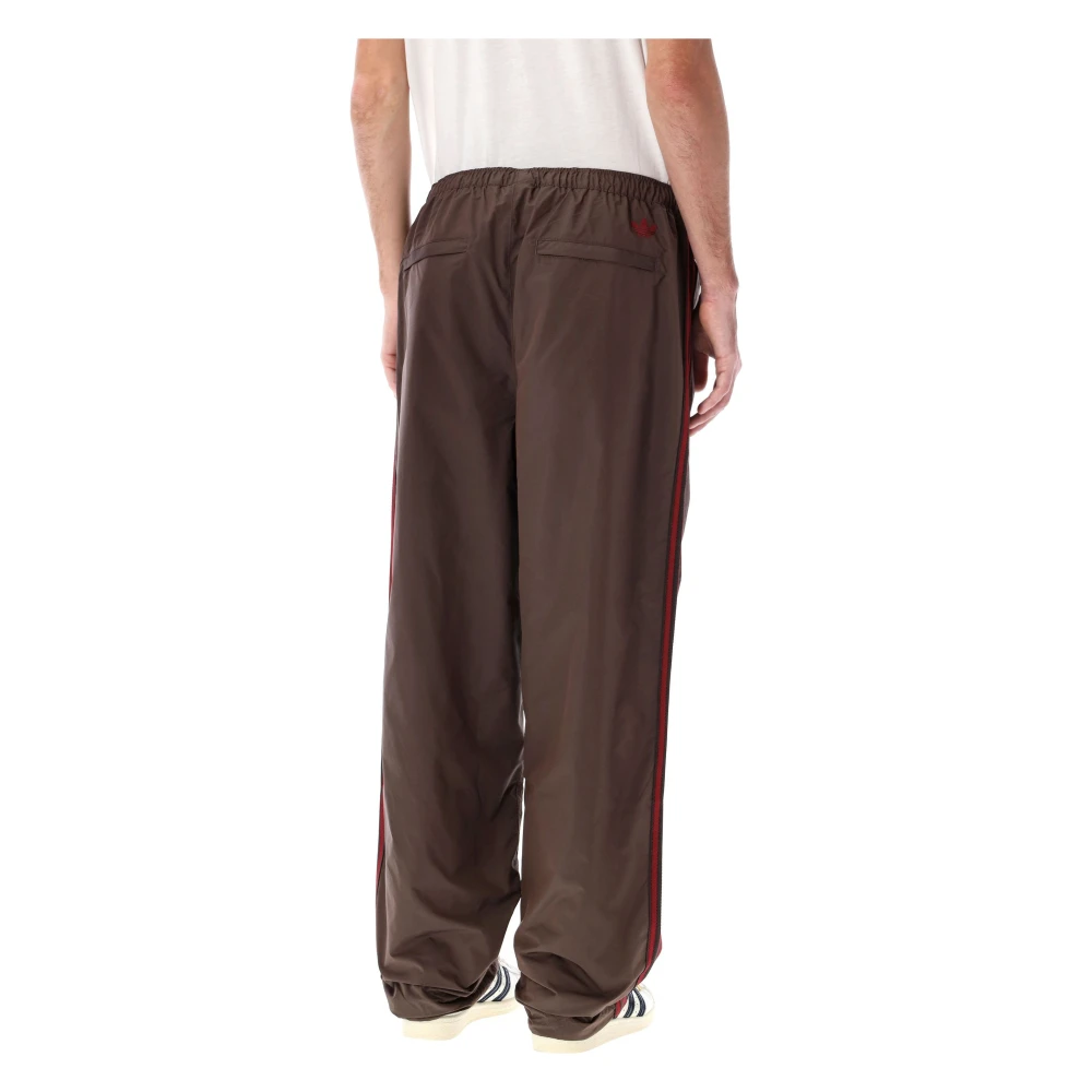 Adidas Bruine Nylon Track Broek Aw24 Brown Heren