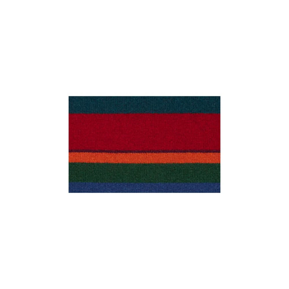 Gallo Unisex gevoerde blauwe sjaal met veelkleurige strepen Multicolor Unisex