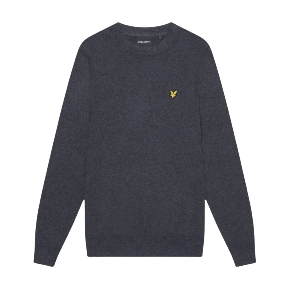 Lyle & Scott Men's Gray Round Neck Long Sleeve Knitwear