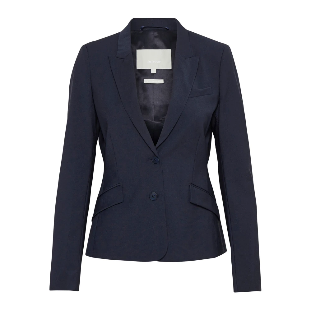 Inwear Blue Marine Blazer - Feminine Elegance - Female - Blazers - Xs - Jackets