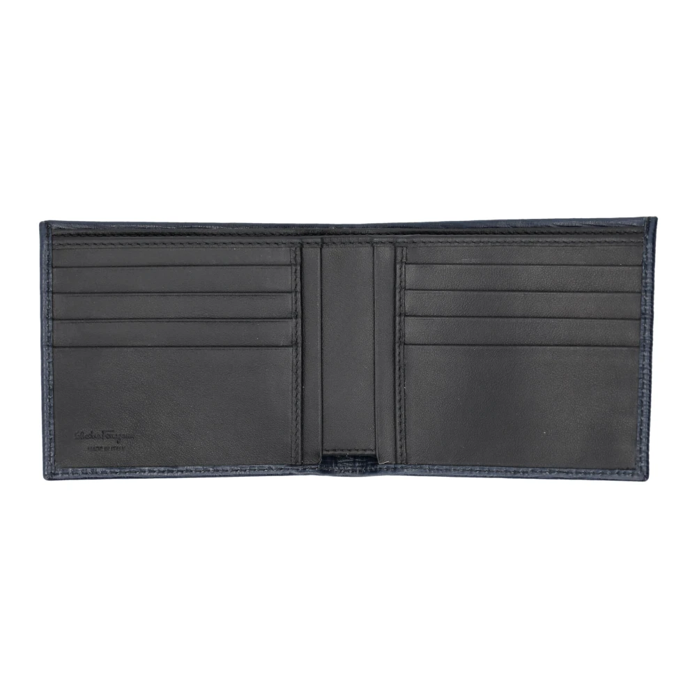 Salvatore Ferragamo Heren Accessoires Portemonnees Diepe Oceaan Aw23 Blue Heren