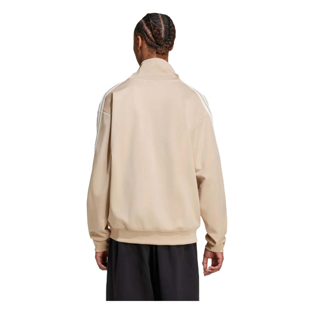Adidas Adicolor Funnel Hals Jas Beige Heren