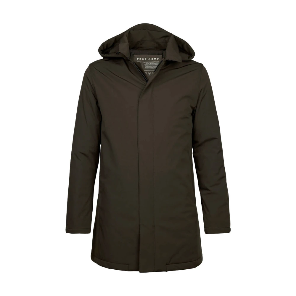 Profuomo Regenjas Lang Bruin Brown Heren