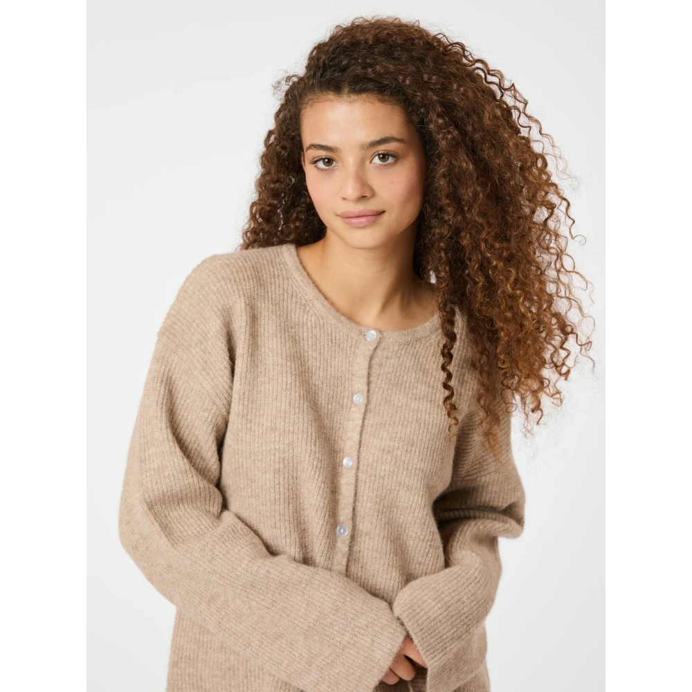 NEO NOIR Sand Melange Gebreide Vest Beige Dames