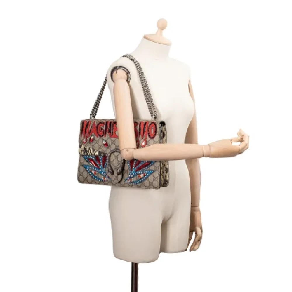 Gucci Vintage Pre-owned Canvas gucci-bags Beige Dames