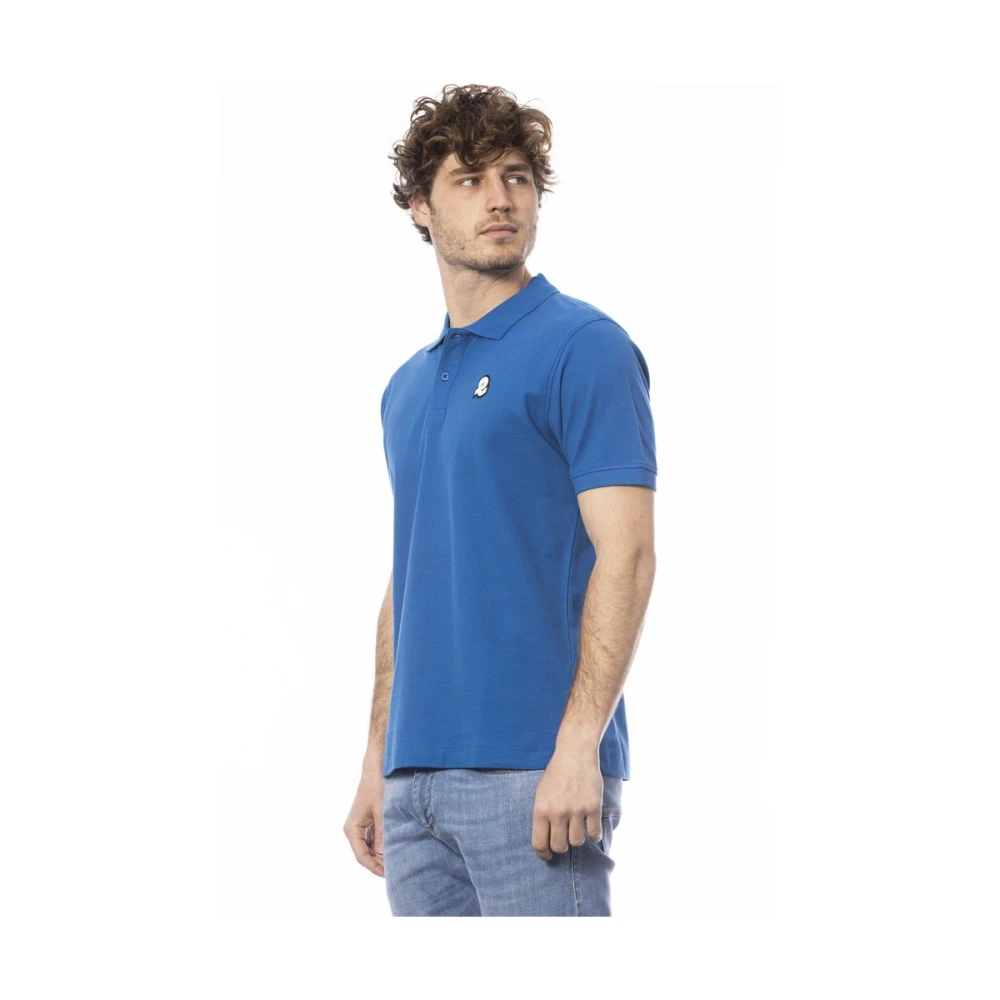 Invicta Blauw Katoenen Poloshirt Korte Mouw Blue Heren