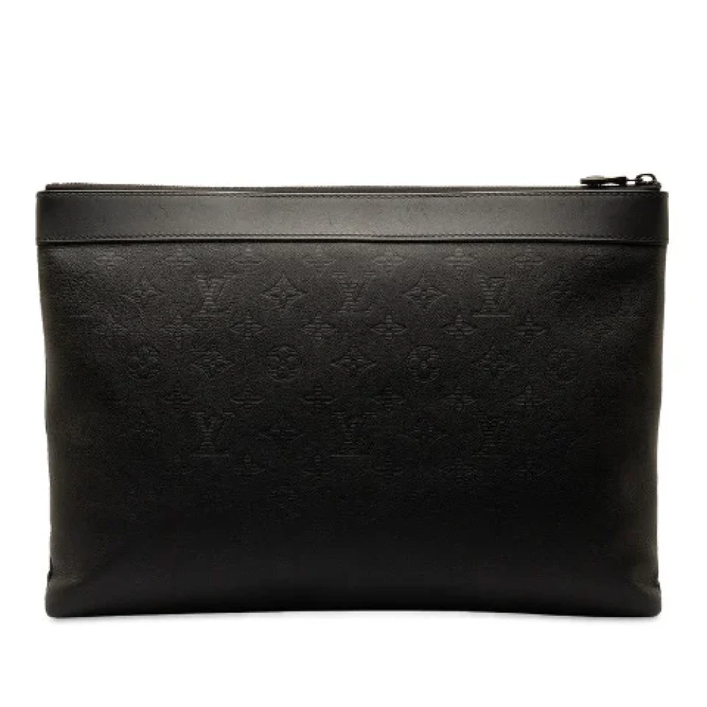 Louis Vuitton Vintage Pre-owned Leather clutches Black Heren
