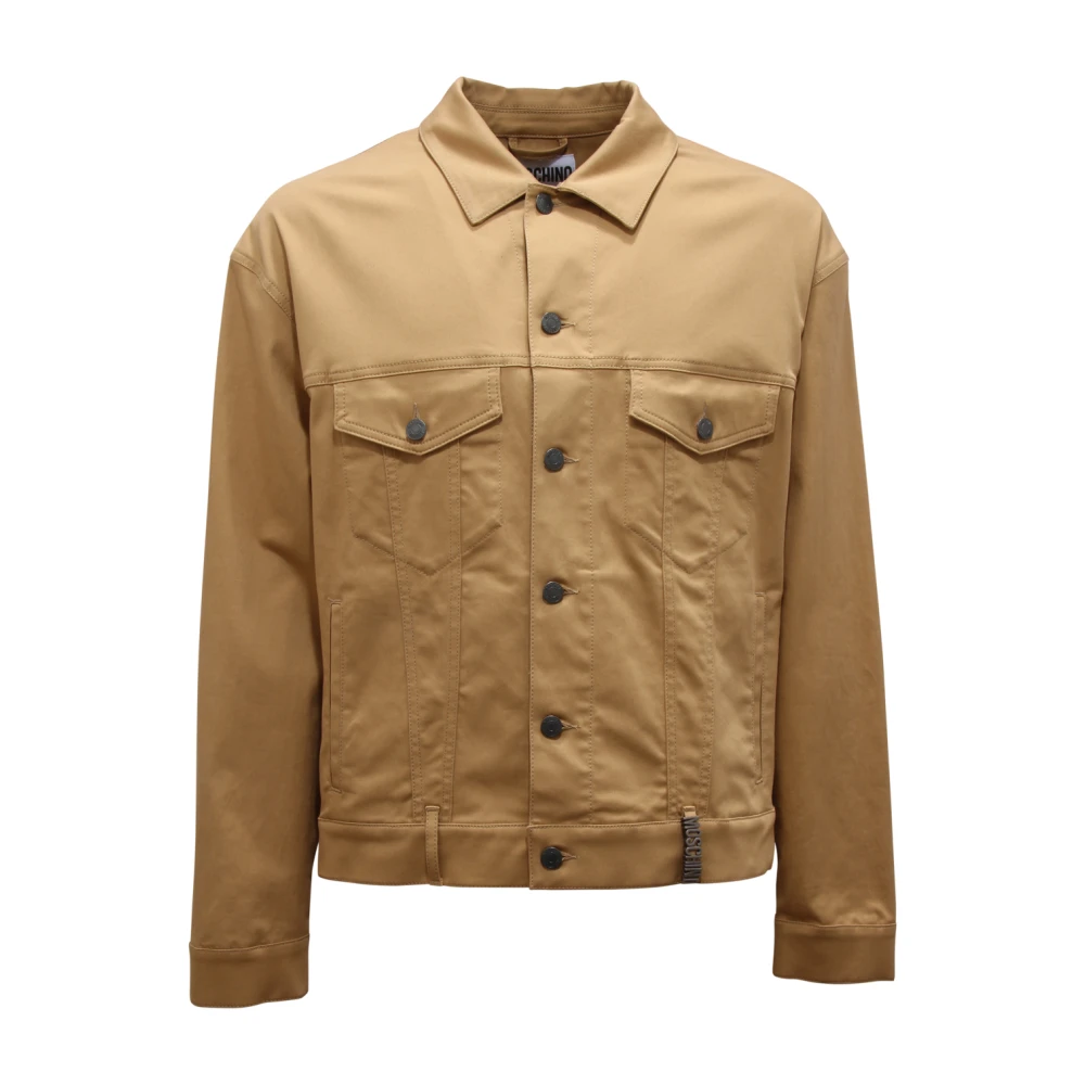 Moschino Men's Beige Couture Cotton Jacket Made In Italy