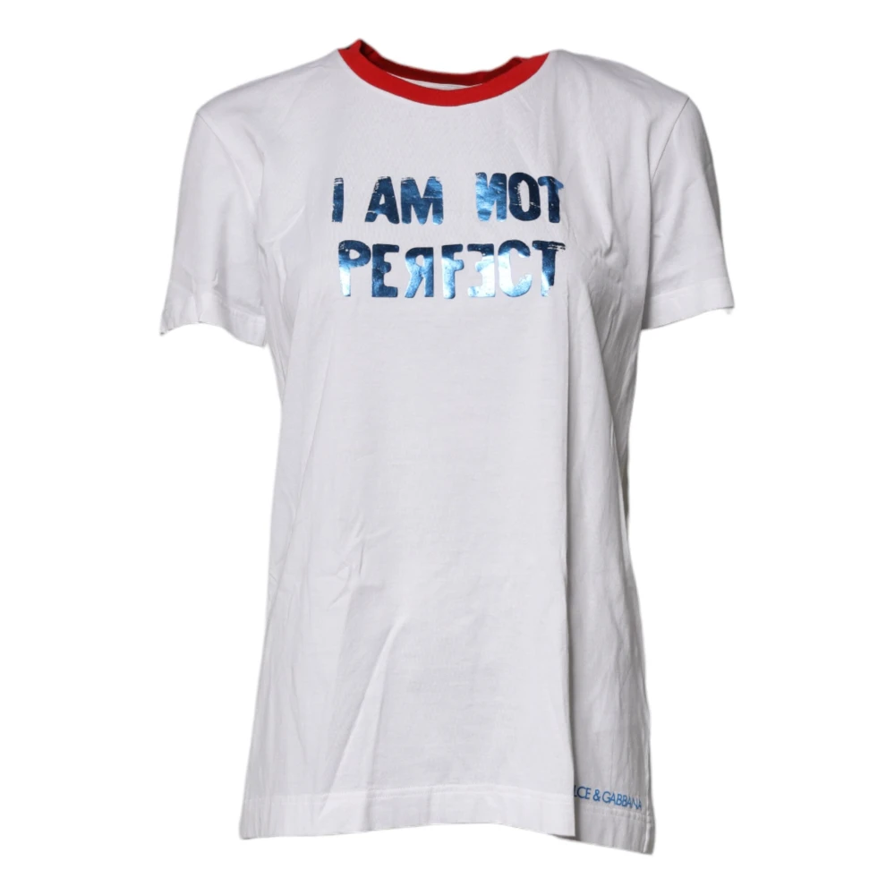 Dolce & Gabbana , T-Shirts, Female, White, Xs, Graphic Print T-Shirt - Image 3