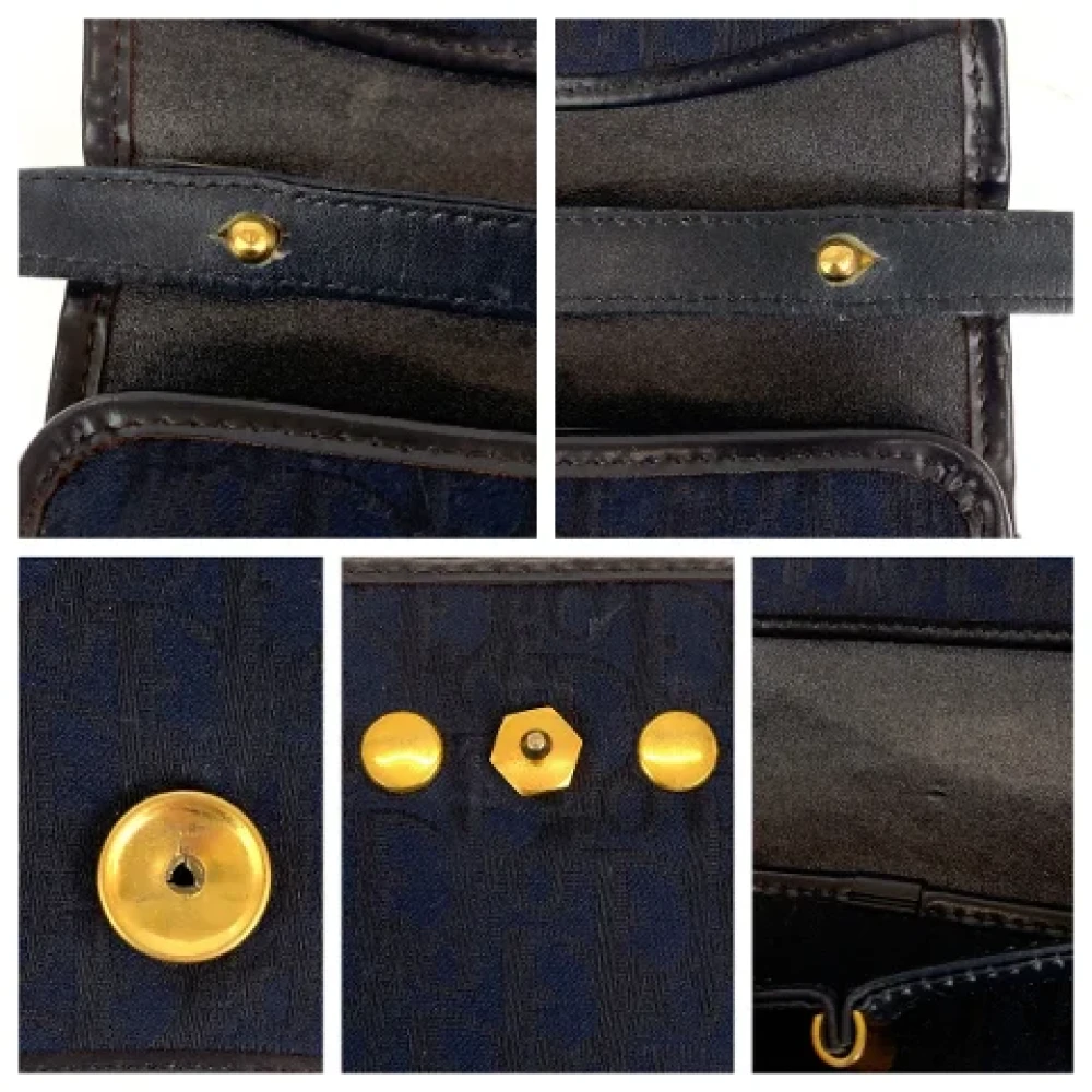 Dior Vintage Pre-owned Canvas crossbody-bags Blue Dames