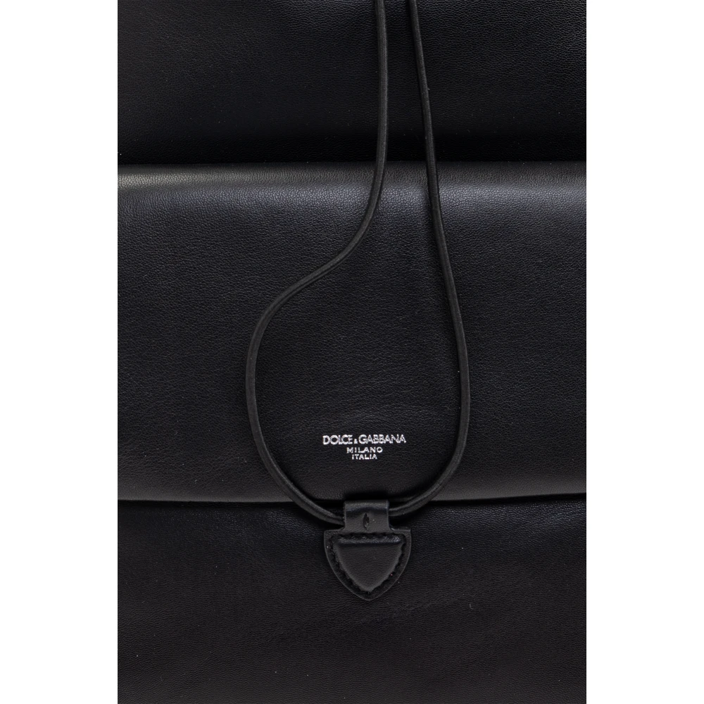 Dolce & Gabbana Leren rugzak Black Heren