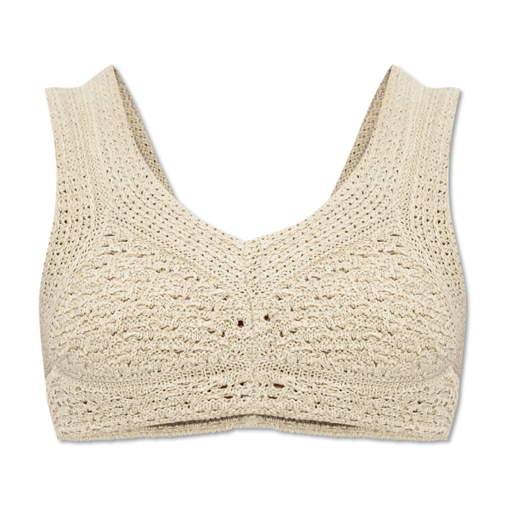 Bottega Veneta Wit Gehaakt Gebreid Shirt Italië White Dames