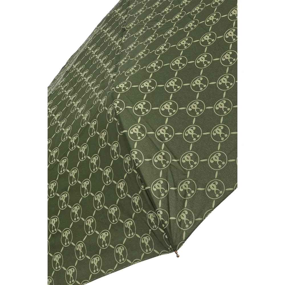 Moschino Opvouwbare paraplu met logo Green Unisex