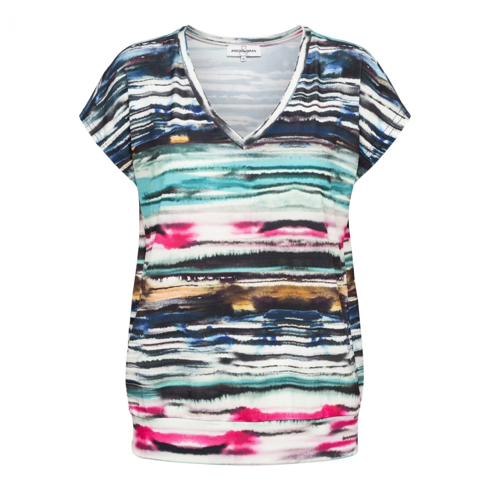 &Co Woman T-shirt met ronde hals Multicolor Dames