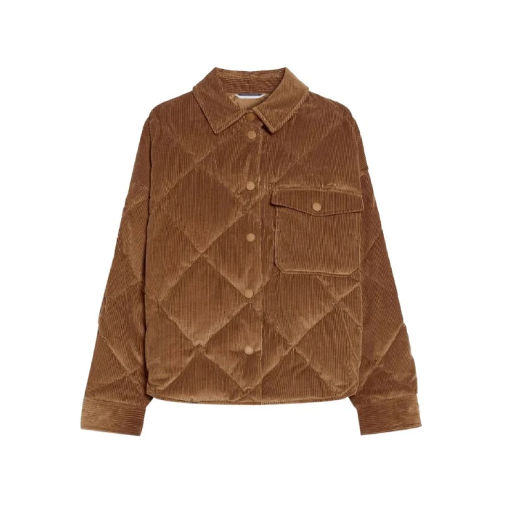 Max Mara Weekend Gewatteerd Diamantpatroon Jack Brown Dames