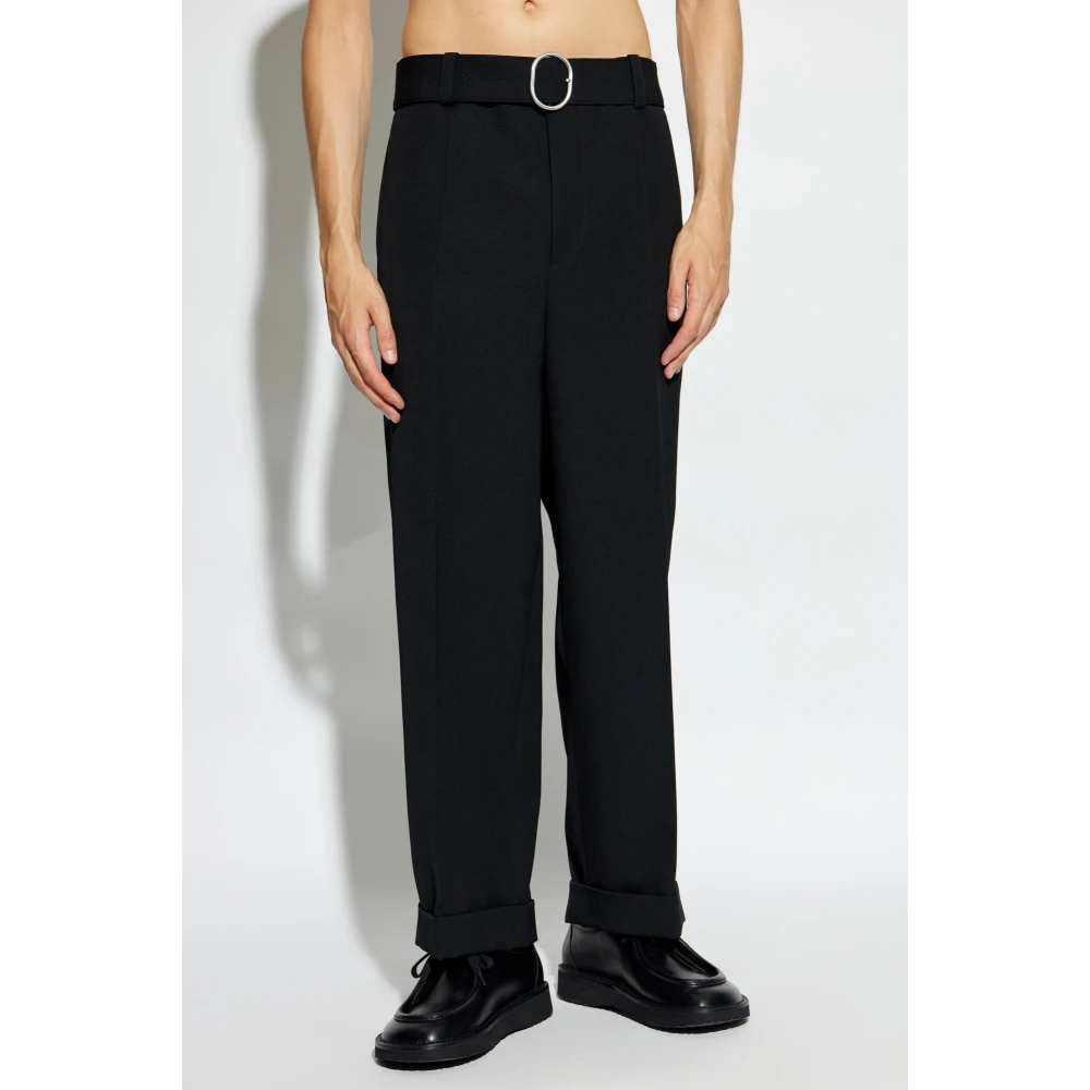 Jil Sander Broek met riem Black Heren