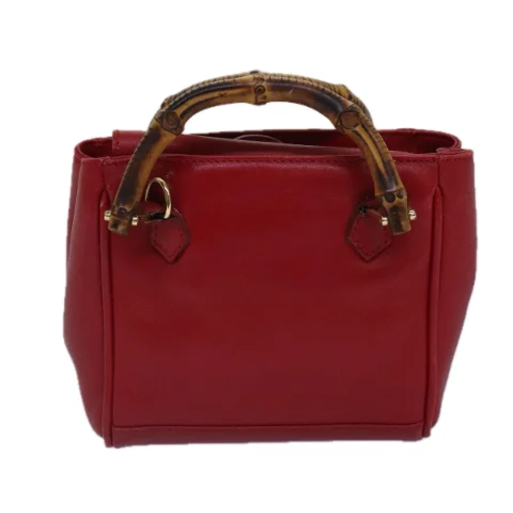 Gucci Vintage Pre-owned Leather handbags Red Dames
