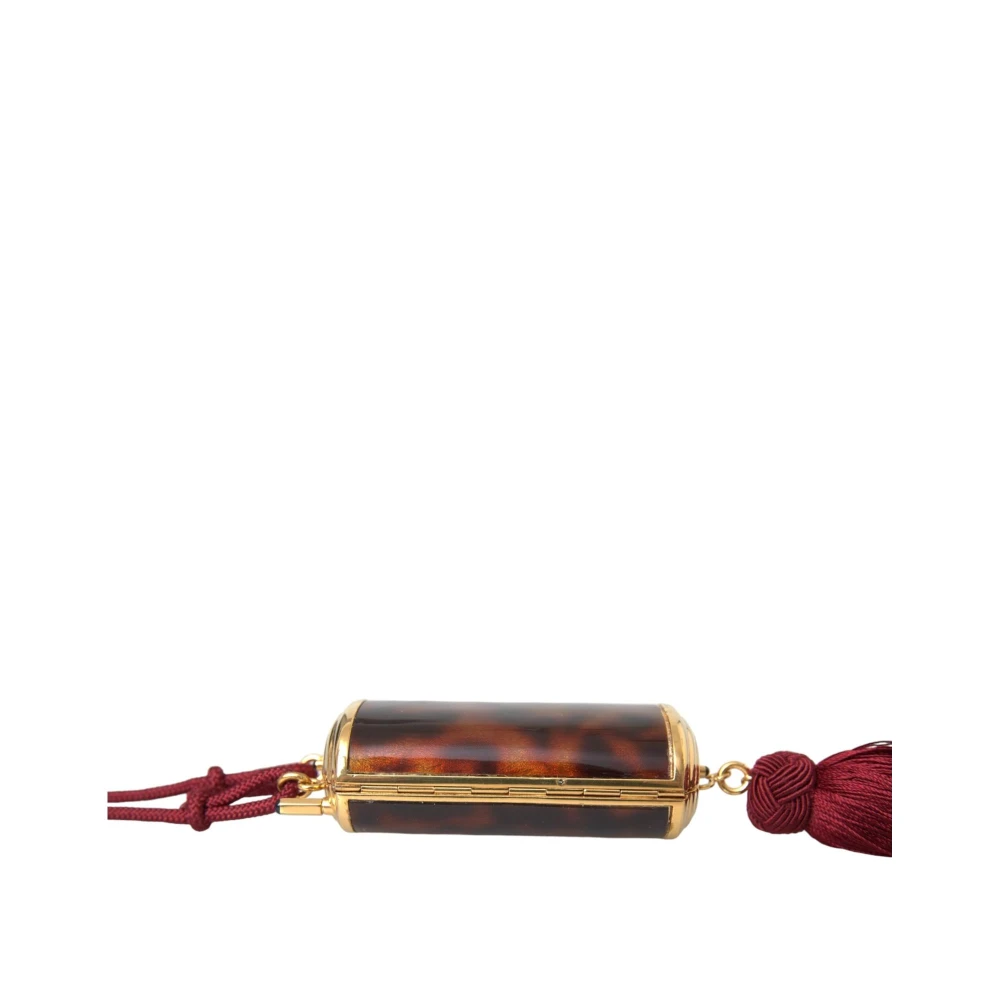 Dolce & Gabbana Bruine leren avondtas met kwast Brown Dames