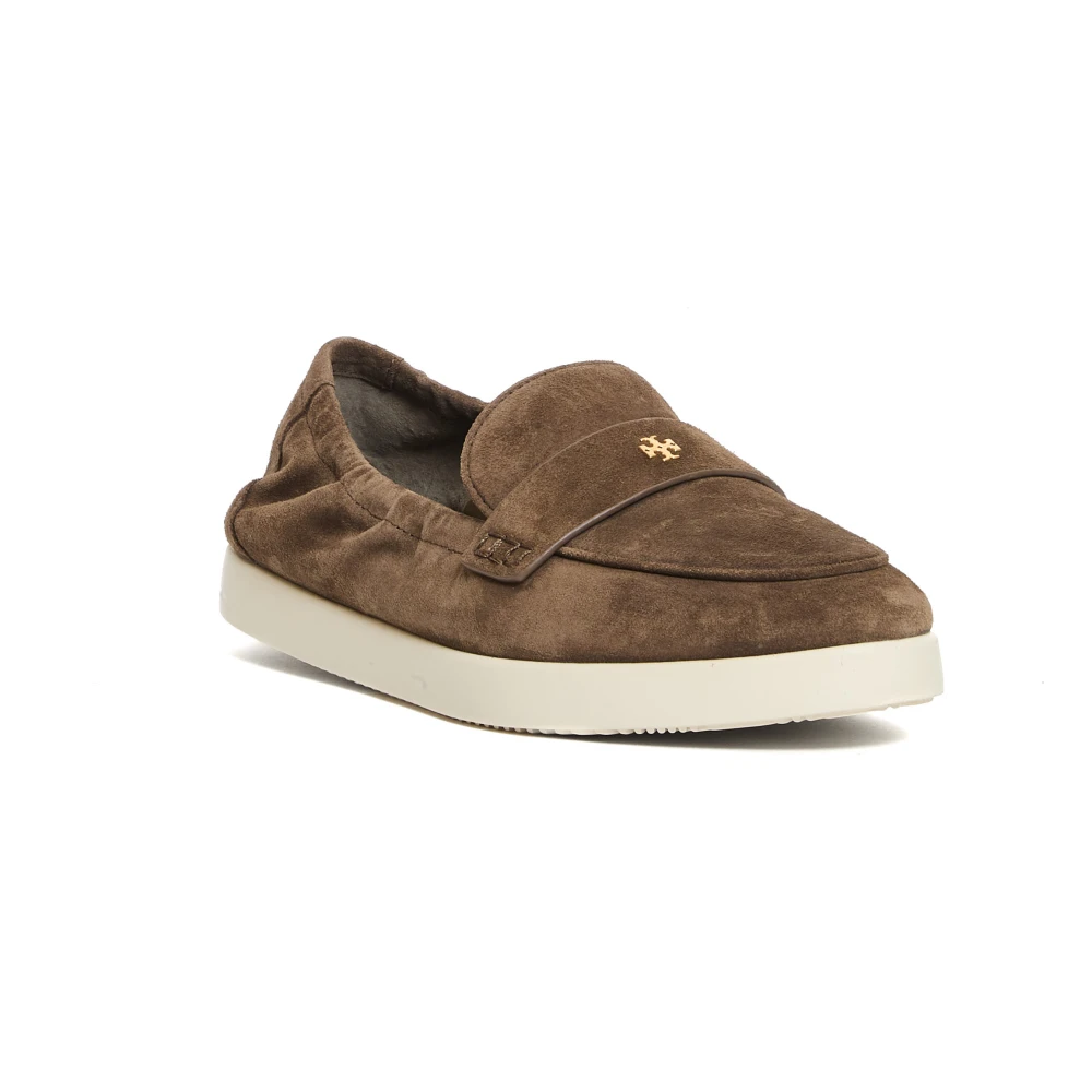 Tory Burch Beige Suède Loafers voor Vrouwen