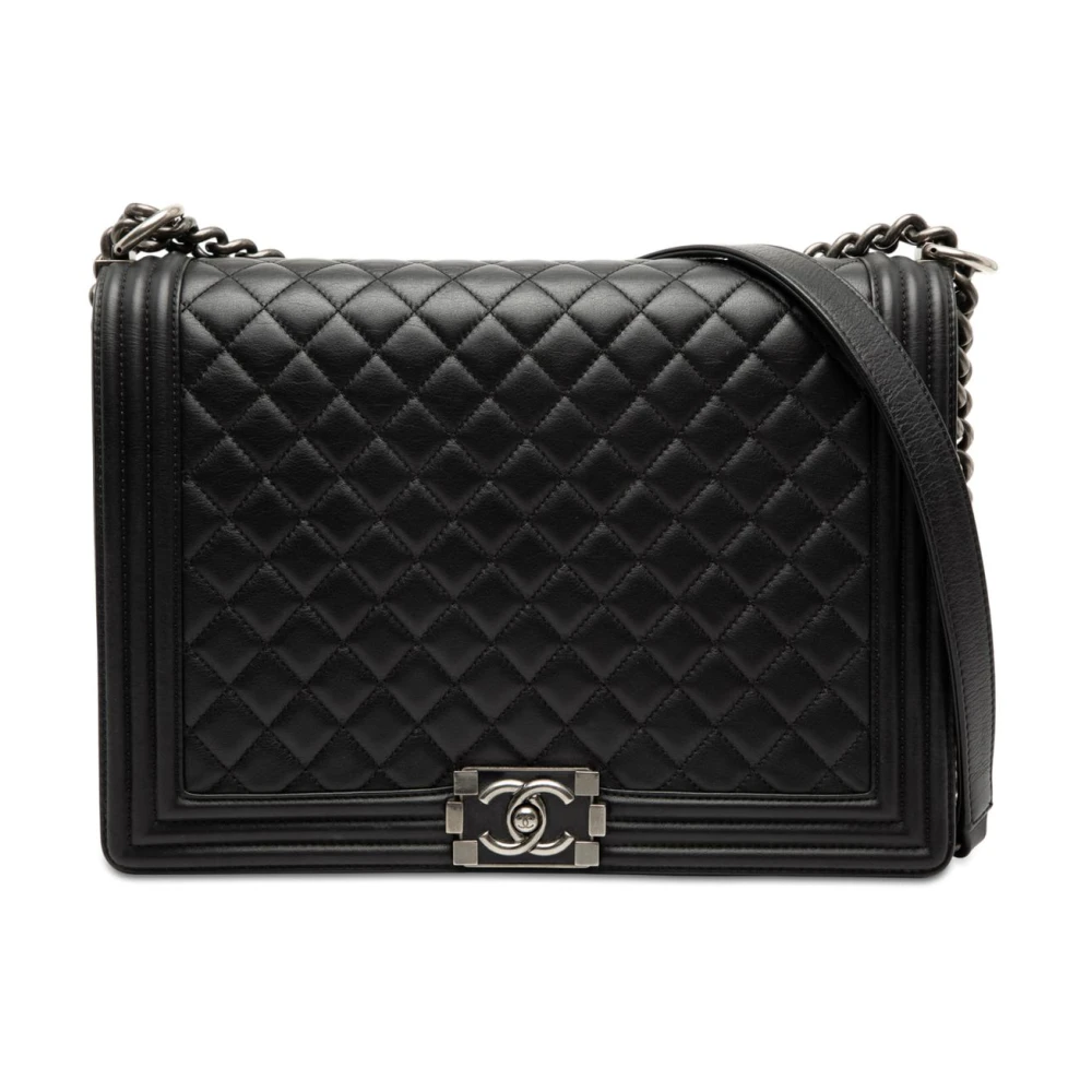 Chanel Vintage Women's Black Vintage Cross Body Bags, One Size, Pre-Owned Chain Shoulder Bag
