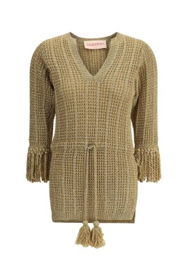 v-neck-strik-kjole-med-kvaster-aermer