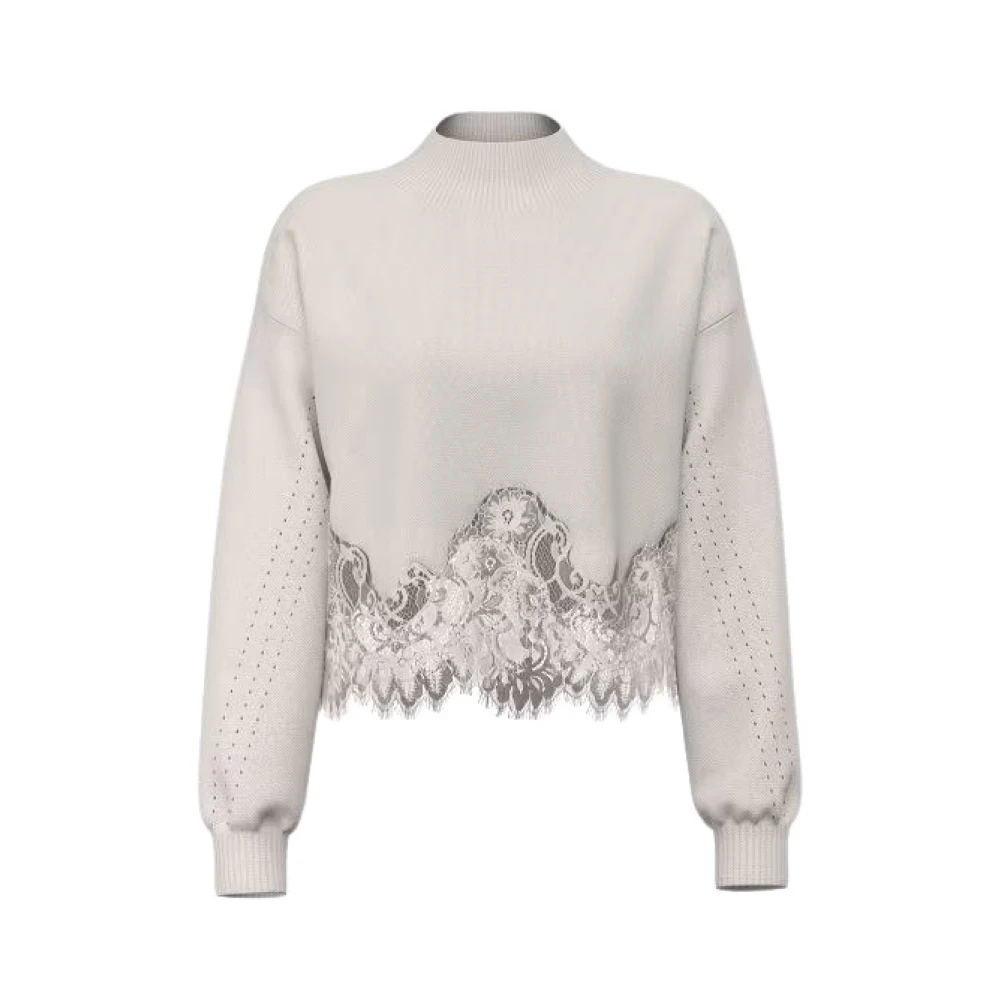 Guess Round-Neck Knitwear - Female - Round-Neck Knitwear - Beige - Xs - Knitwear