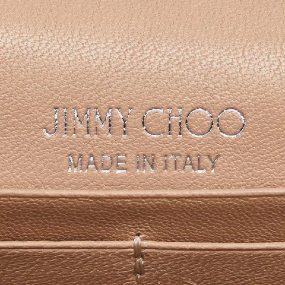 Jimmy Choo Pre-owned Leather wallets Beige Dames