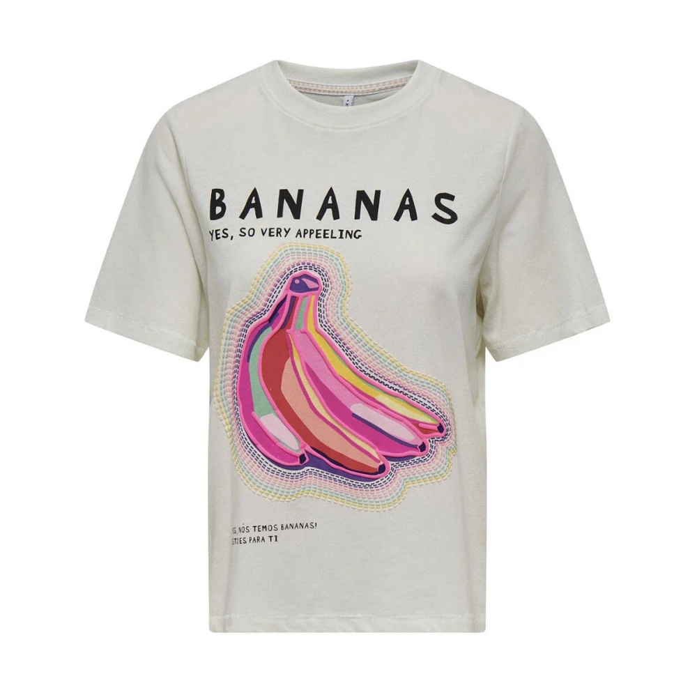 Only Fruit Top Box Junior T-shirt White Dames