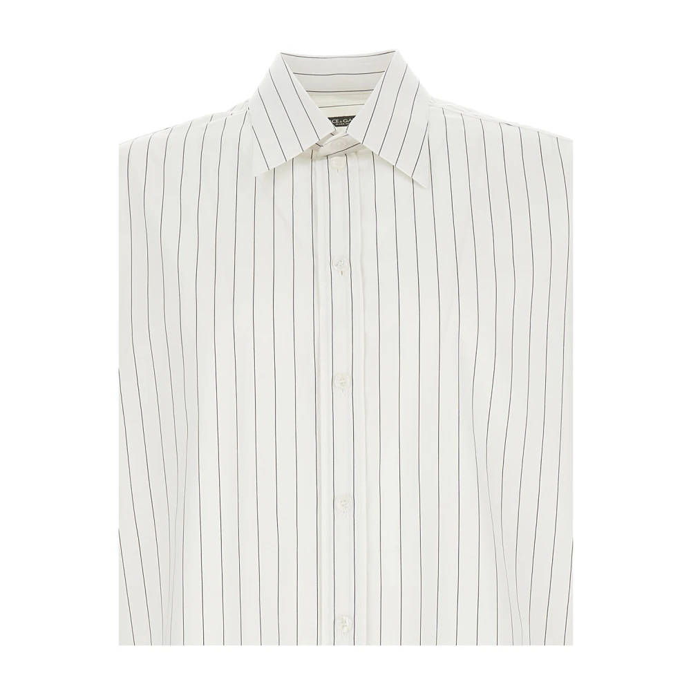 Dolce & Gabbana Witte Popeline Overfit Shirt White Heren