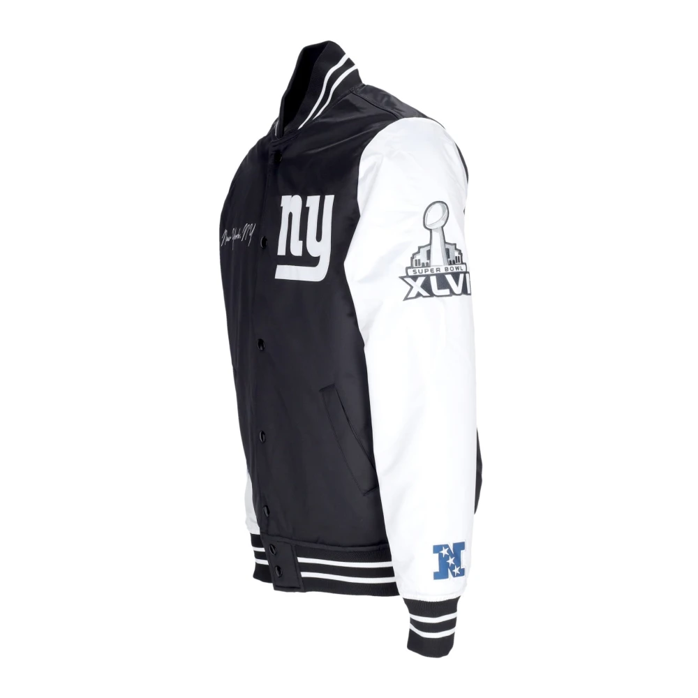 Mitchell & Ness NFL Team Origins Varsity Satin Jacket Black Heren