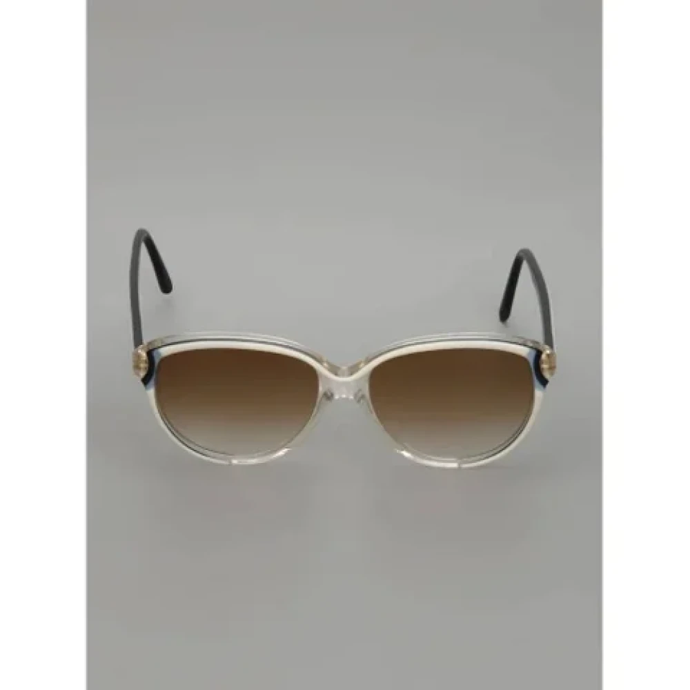 Balenciaga Vintage Pre-owned Acetate sunglasses Beige Dames
