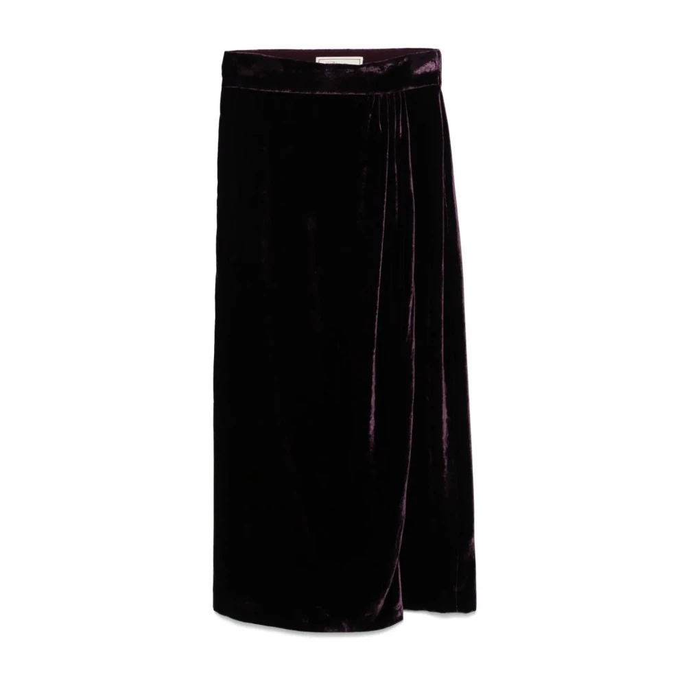 Blumarine Fluwelen Rok in Prune Red Purple Dames