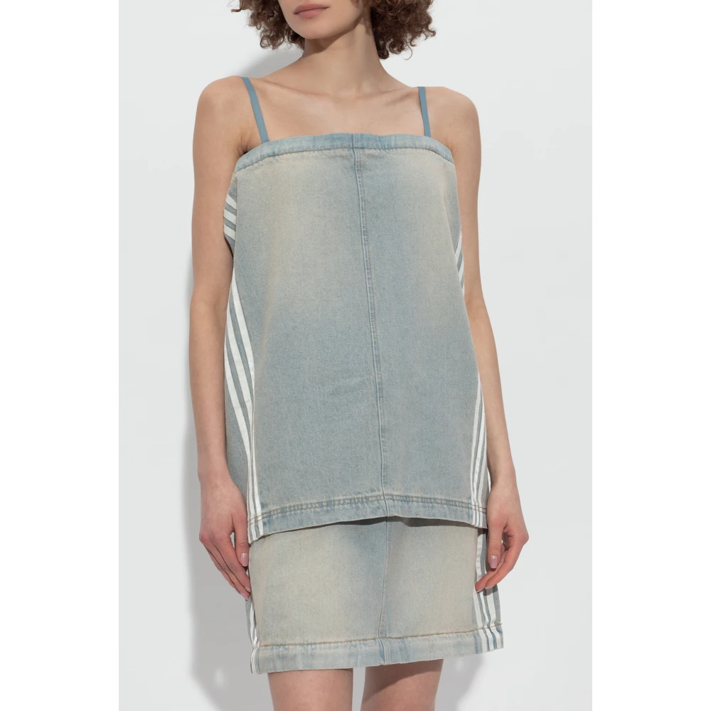 adidas Originals Denim rok Blue Dames